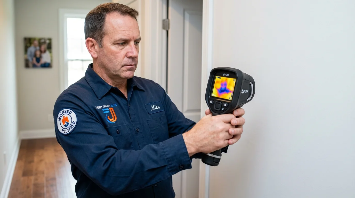 Thermal imaging leak detection by Johns Plumbing LLC in Brookston